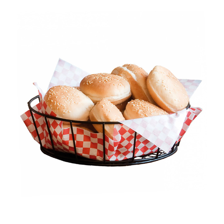 Basket Containers Steel Round Shape Black Ø24,1x7cm (12 Units)