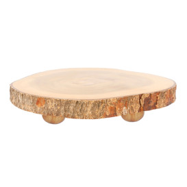 Wooden Serving Platter Round shape Ø23x3,5cm (1 Unit) 