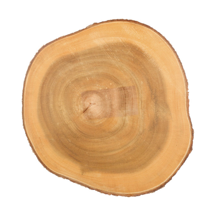 Wooden Serving Platter Round shape Ø23x3,5cm (6 Units)