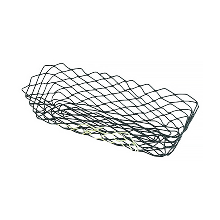 Basket Food Containers Steel Rectangular Shape Black 27,5x14,2x8,5cm (6 Units)