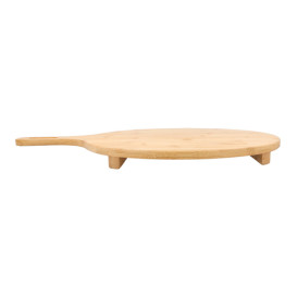 Bamboo Serving Platter with Handle Round shape Ø29x2,5cm (1 Unit) 