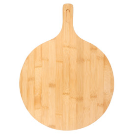 Bamboo Serving Platter with Handle Round shape Ø29x2,5cm (1 Unit) 
