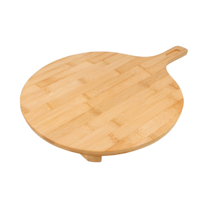 Bamboo Serving Platter with Handle Round shape Ø29x2,5cm (10 Units)