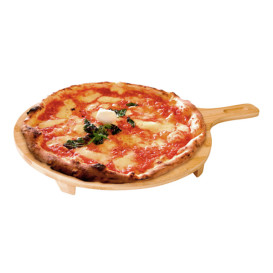 Bamboo Serving Platter with Handle Round shape Ø29x2,5cm (10 Units)