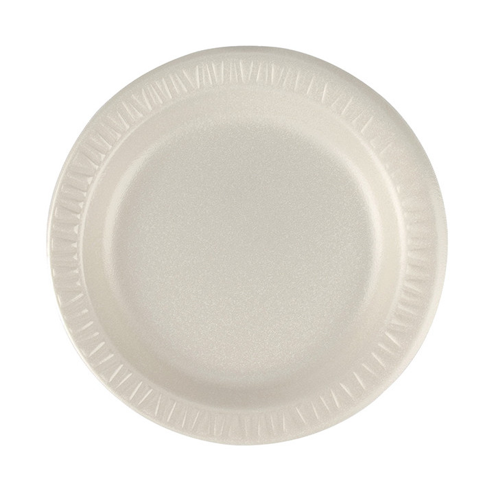 Foam Plate "Quiet Classic" Laminated Honey Ø18 cm (125 Units)  
