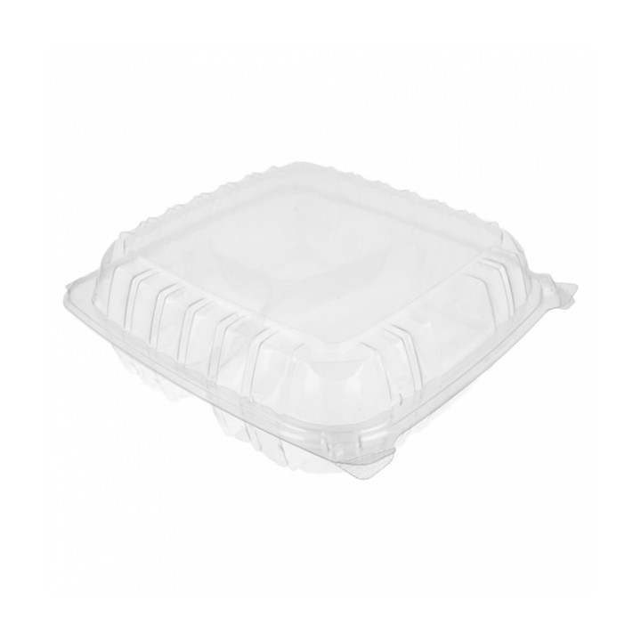 Plastic Hinged Deli Container OPS 3 Compartments "Clear Seal" 4070ml (200 Units)