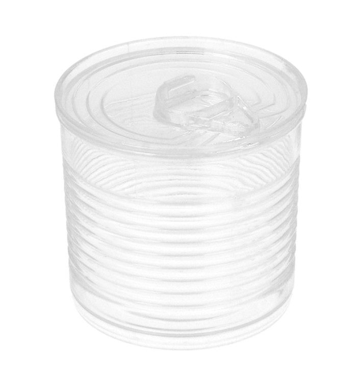 Tasting Plastic Tin Can PS Clear 60ml Ø5,1x4,8cm (25 Units) 