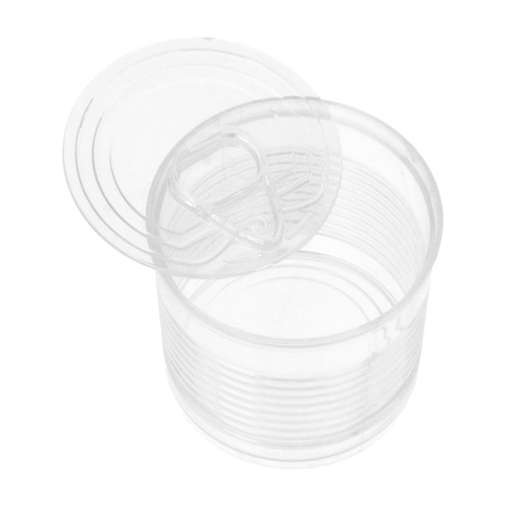Tasting Plastic Tin Can PS Clear 60ml Ø5,1x4,8cm (25 Units) 