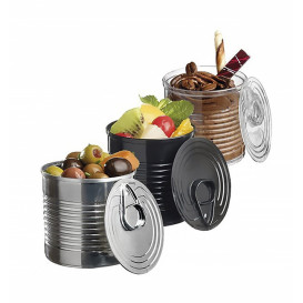 Tasting Plastic Tin Can PS Clear 60ml Ø5,1x4,8cm (25 Units) 