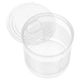 Tasting Plastic Tin Can PS Clear 60ml Ø5,1x4,8cm (200 Units)