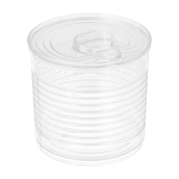 Tasting Plastic Tin Can PS Clear 110ml Ø6x5,7cm (25 Units) 
