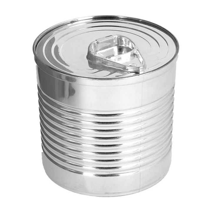 Tasting Plastic Tin Can PS Silver 110ml Ø6,1x6cm (25 Units) 