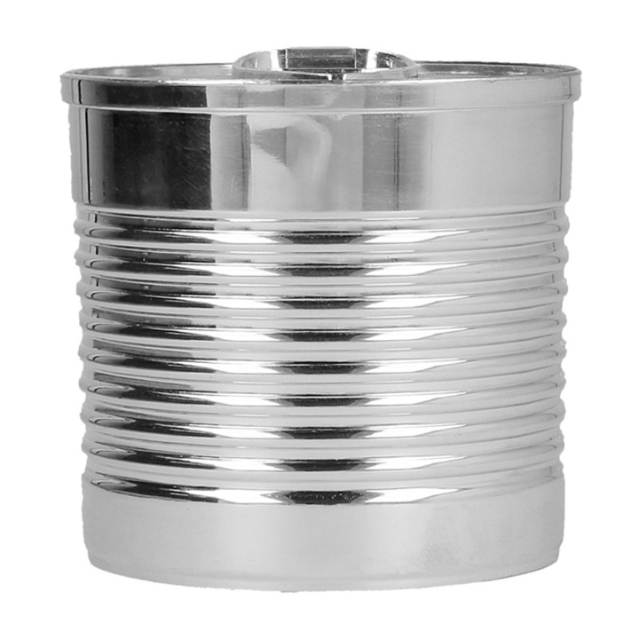 Tasting Plastic Tin Can PS Silver 110ml Ø6,1x6cm (25 Units) 