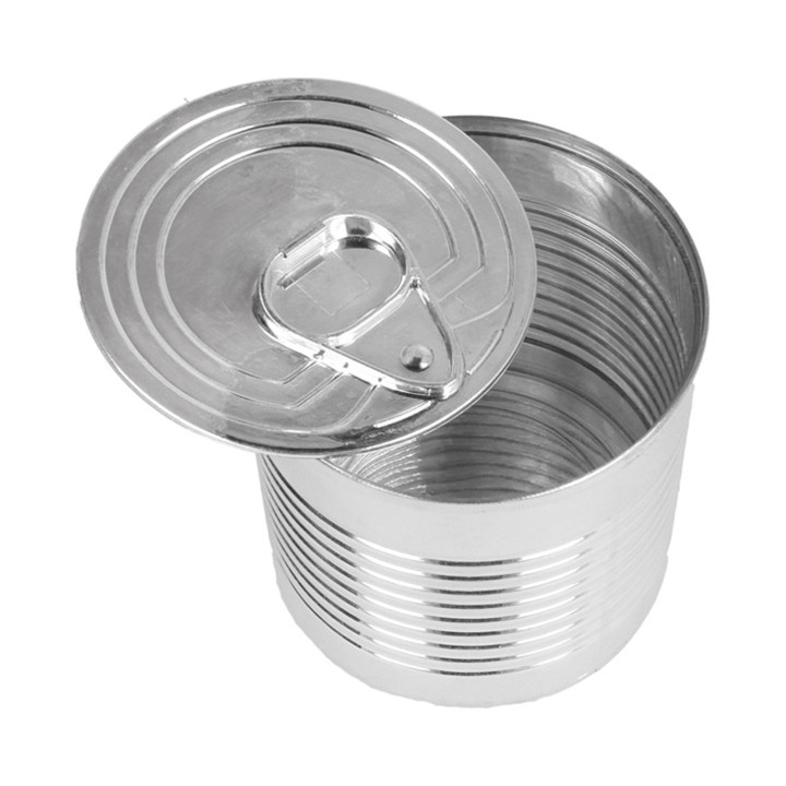 Tasting Plastic Tin Can PS Silver 220ml Ø7,4x7,3cm (20 Units) 