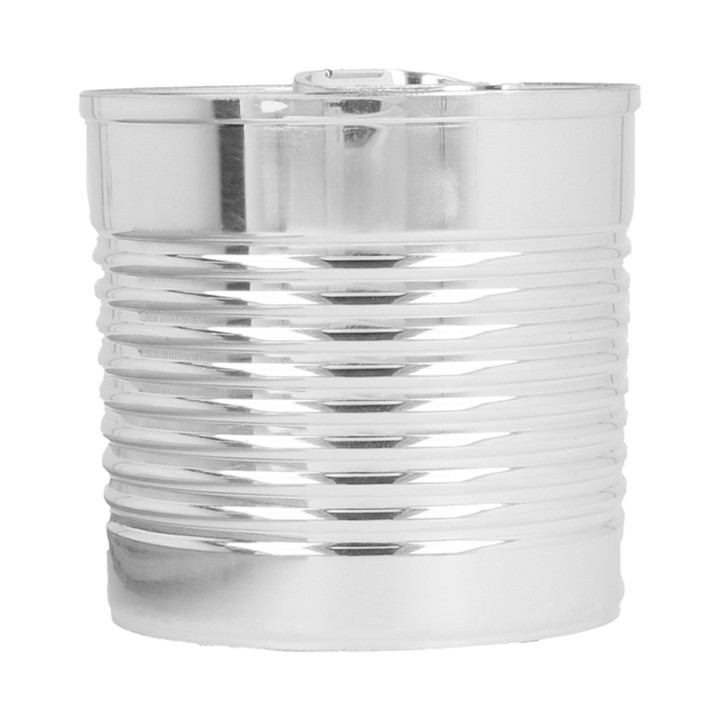Tasting Plastic Tin Can PS Silver 220ml Ø7,4x7,3cm (100 Units)