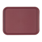 Plastic Tray Fast Food Burgundy 35,5x45,3cm (1 Unit) 