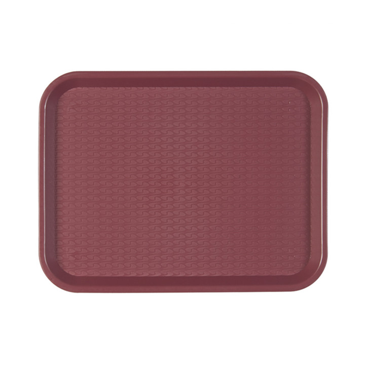 Plastic Tray Fast Food Burgundy 35,5x45,3cm (12 Units)
