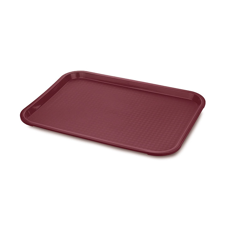 Plastic Tray Fast Food Burgundy 35,5x45,3cm (12 Units)