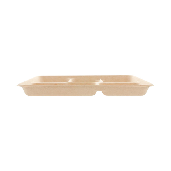 Sugarcane Tray 5C Natural 26,5x215x2cm (50 Units) 