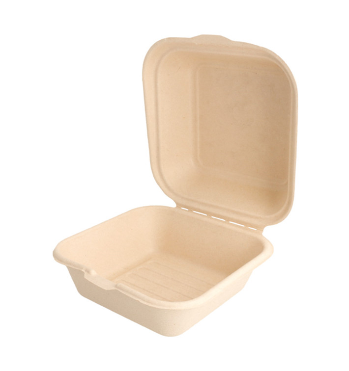 Sugarcane Burger Box 152x152x84mm (600 Units)