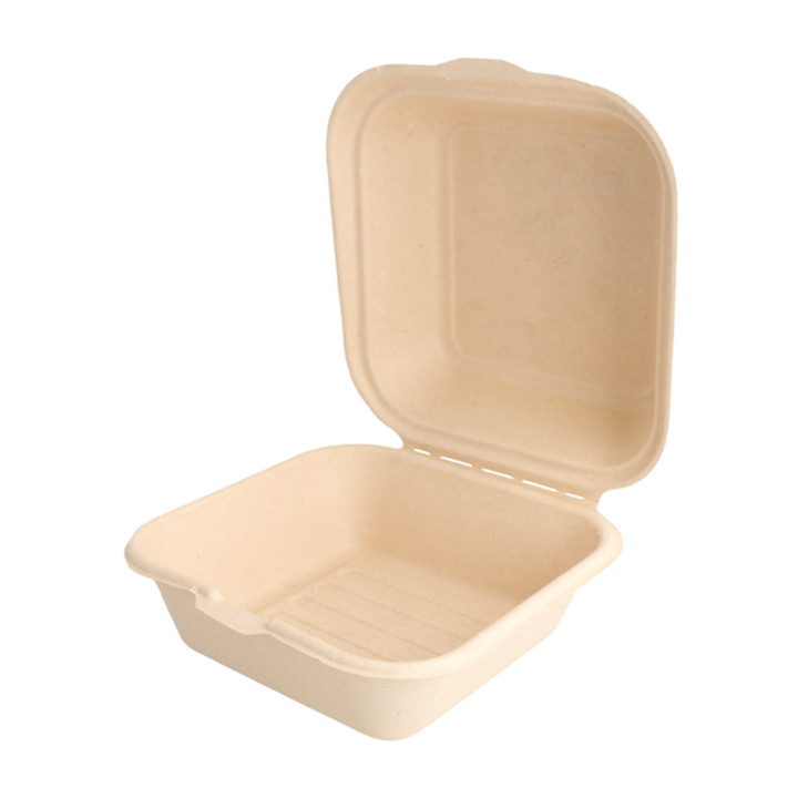 Sugarcane Burger Box 152x152x84mm (600 Units)