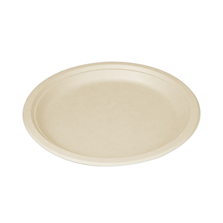 Sugarcane Plate Natural 30 cm (200 Units)