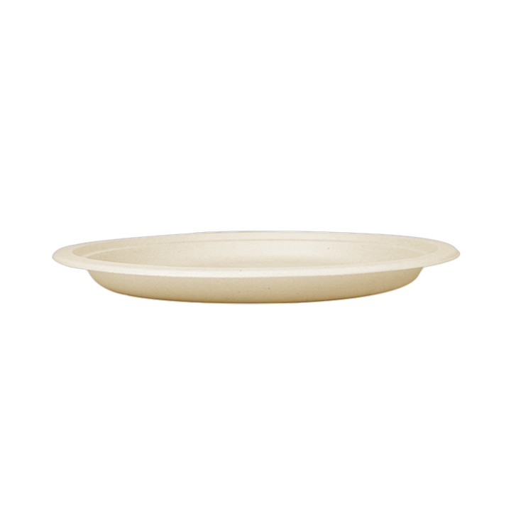Sugarcane Plate Natural 30 cm (200 Units)