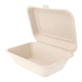 Sugarcane Hinged Container "Menu Box" 13,6x18,2x6,4cm (50 Units) 