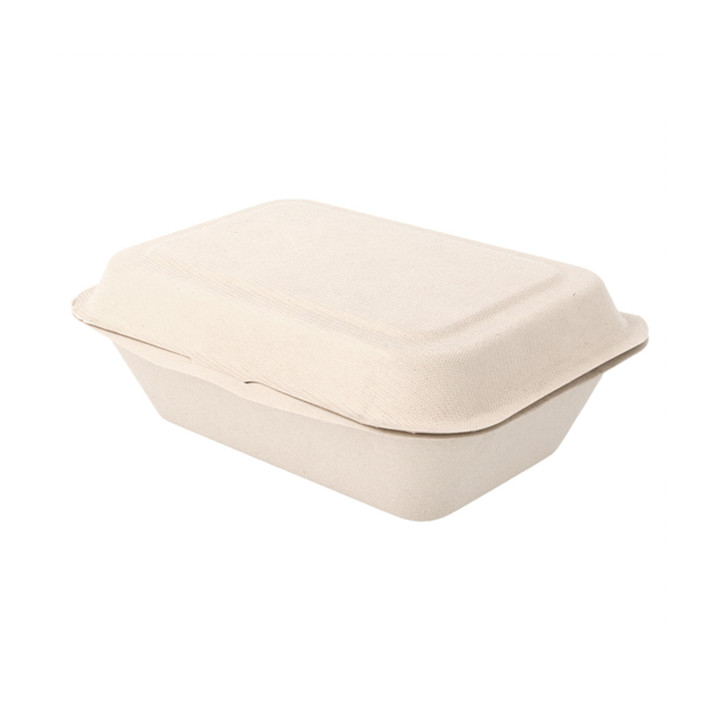 Sugarcane Hinged Container "Menu Box" 13,6x18,2x6,4cm (50 Units) 