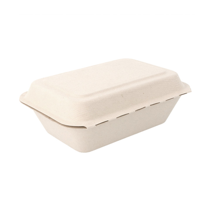 Sugarcane Hinged Container "Menu Box" 13,6x18,2x6,4cm (50 Units) 