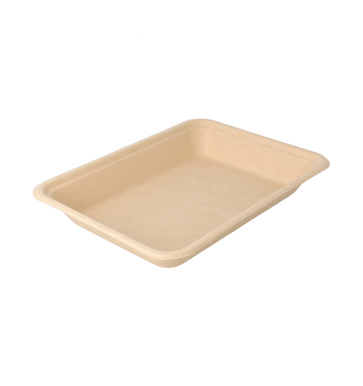 Sugarcane Tray Natural 19,6x14,7x2,7cm (1000 Units)