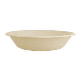Sugarcane Plate Deep Natural Ø16 cm (1000 Units)