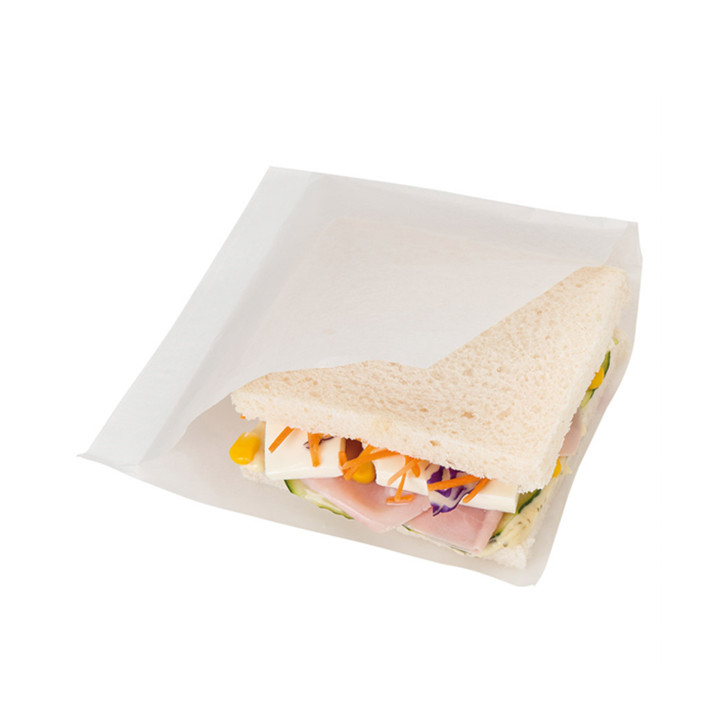 Paper Bag Grease-Proof Opened L Shape 15x15,2cm White (100 Units)
