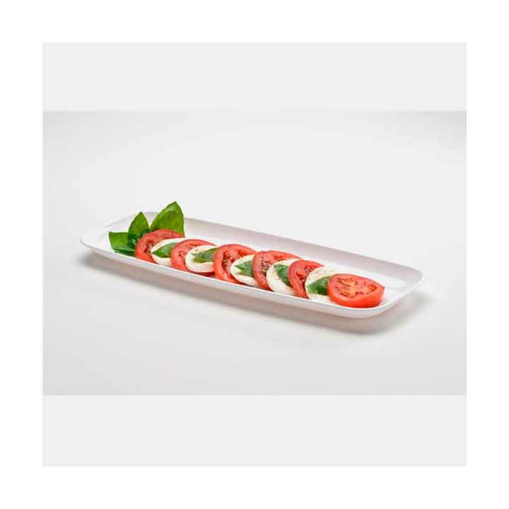 Plastic Tasting Tray PS White 6x19 cm (200 Units)