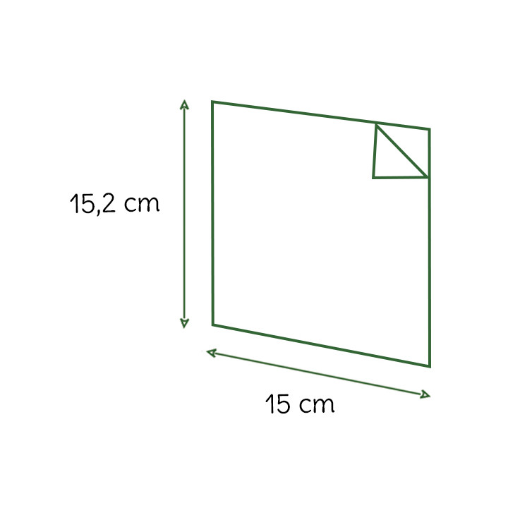 Paper Bag Grease-Proof Opened L Shape 15 x15,2cm White (4000 Units)