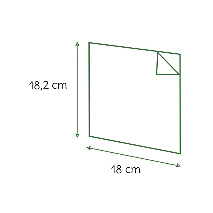 Paper Bag Grease-Proof Opened L Shape 18x18,2cm White (3000 Units)