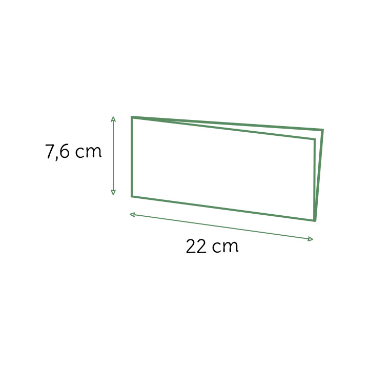 Paper Bag Grease-Proof Opened 22x7,6cm White (5000 Units)