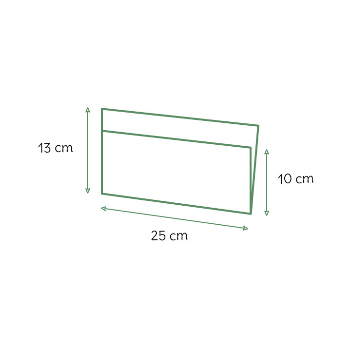 Paper Bag Grease-Proof Opened 25x13/10cm White (100 Units)