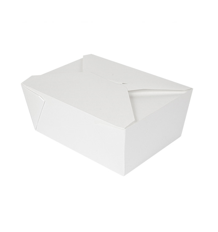 Paper Take-out Container "American" White 19,7x14x9cm 2880ml (50 Units) 