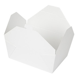 Paper Take-out Container "American" White 19,7x14x9cm 2880ml (200 Units) 