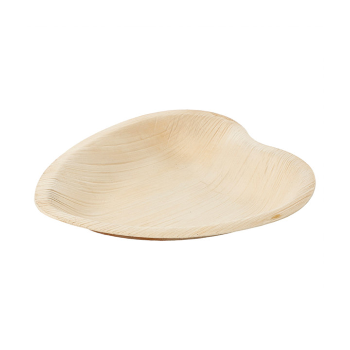 Palm Leaf Plate "Heart" Shape 16,5x16,5x2,5cm (25 Units) 