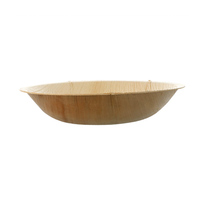 Palm Leaf Bowl Round Shape Ø18x3,5cm (25 Units)