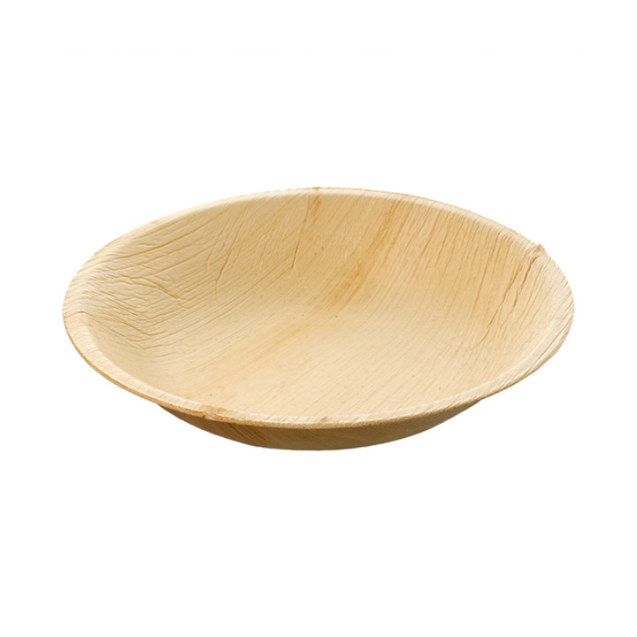 Palm Leaf Bowl Round Shape Ø18x3,5cm (200 Units)