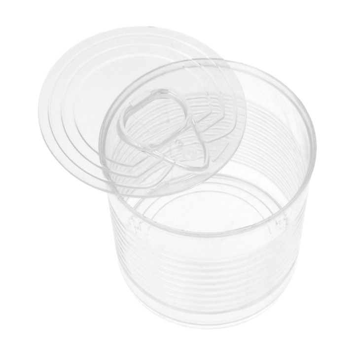 Tasting Plastic Tin Can PS Clear 220ml Ø7,4x7cm (100 Units)