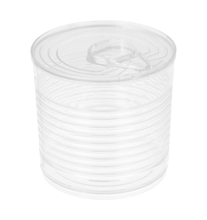 Tasting Plastic Tin Can PS Clear 220ml Ø7,4x7cm (20 Units) 