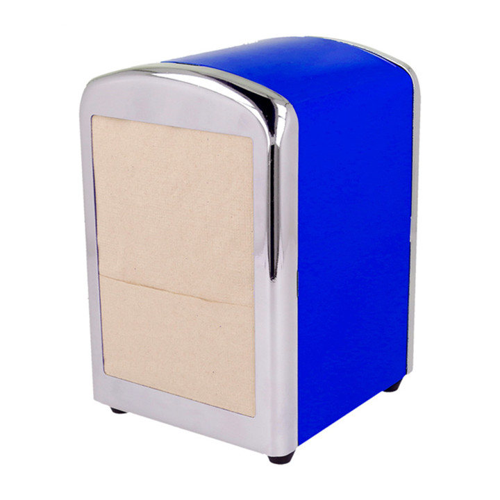 Napkin Steel Dispenser "Miniservis" Blue 10,5x9,7x14cm  (1 Unit)