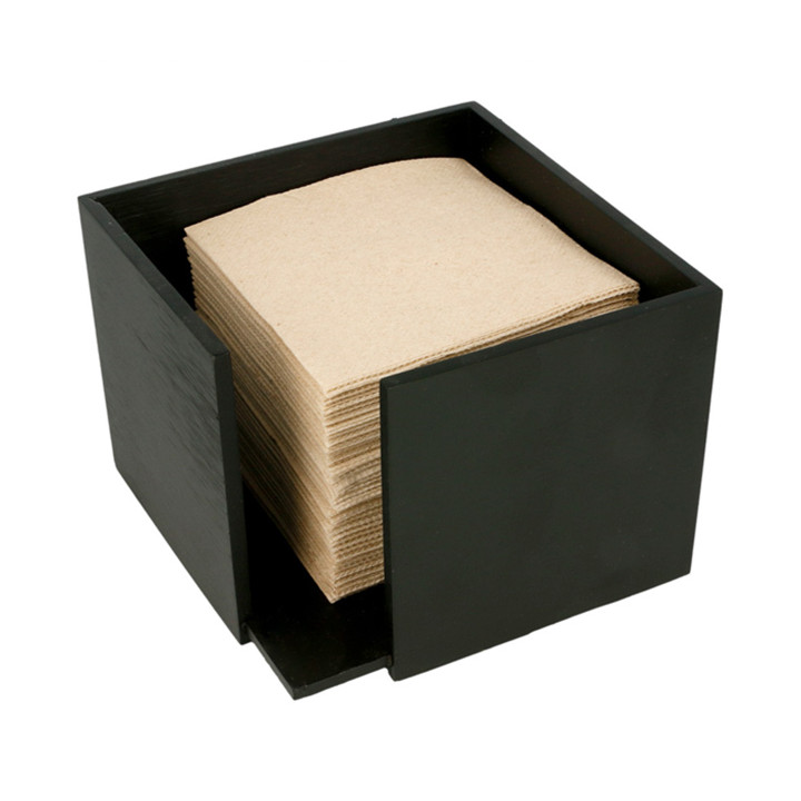 Bamboo Napkin Holder Black 13,5x13,5x10cm (1 Unit) 