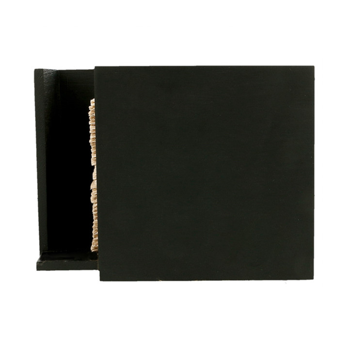 Bamboo Napkin Holder Black 13,5x13,5x10cm (1 Unit) 