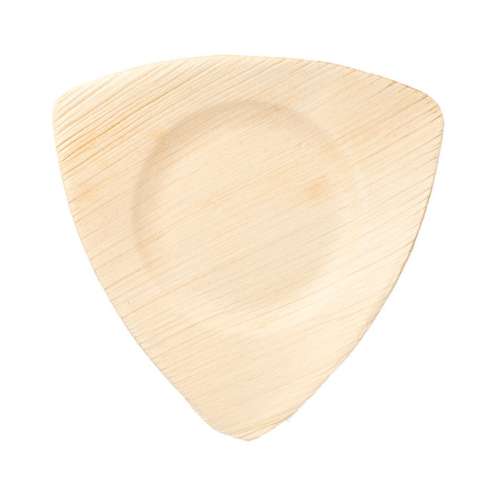 Palm Leaf Plate Triangular Shape 15x13x1cm (25 Units) 