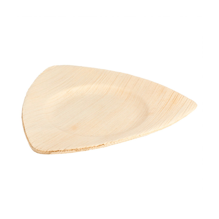 Palm Leaf Plate Triangular Shape 15x13x1cm (25 Units) 